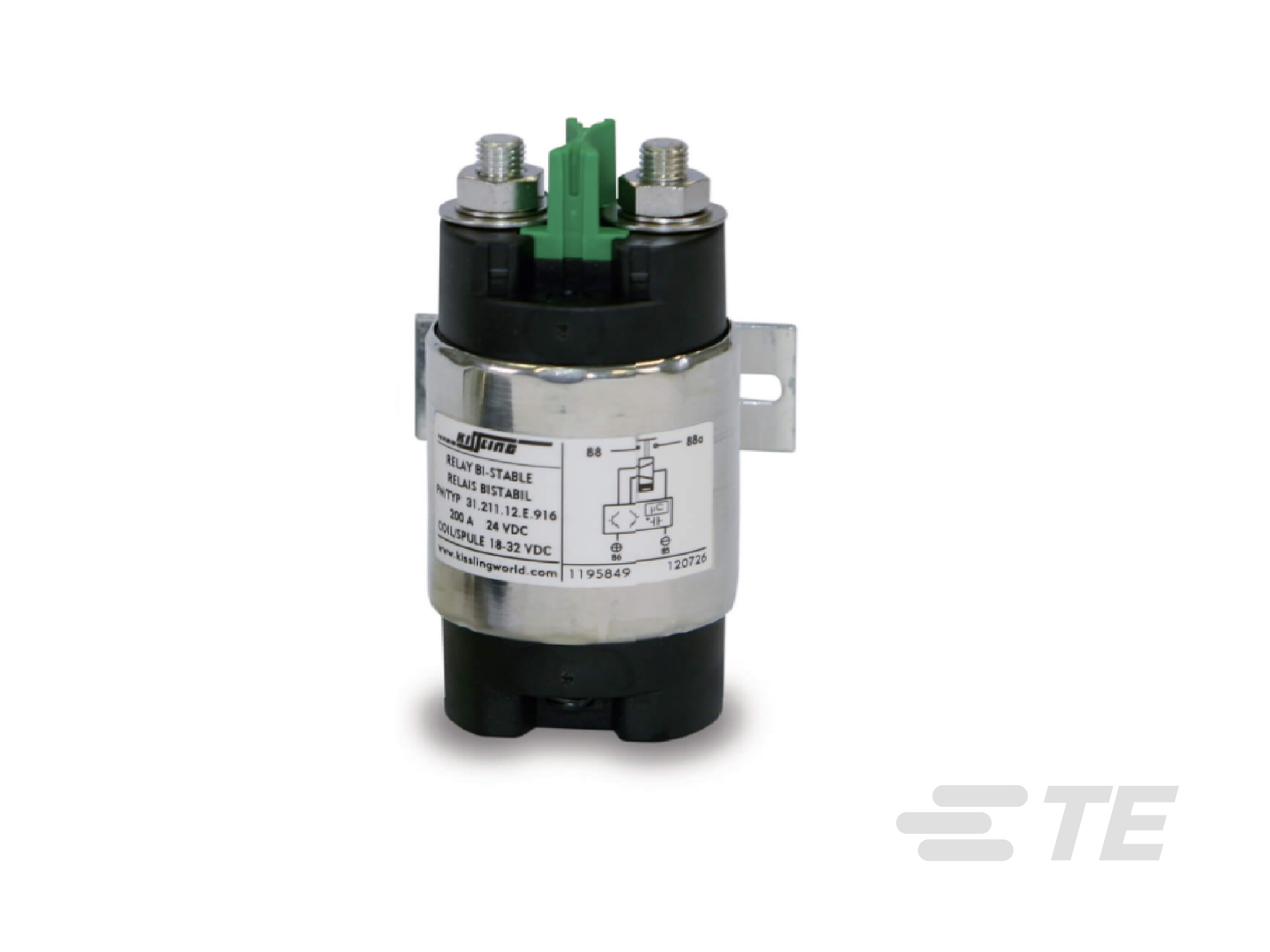 Power Relay, 300A, Bistable, 2 Coils, Polarized, EC-CAT-AL5-KSPR31300