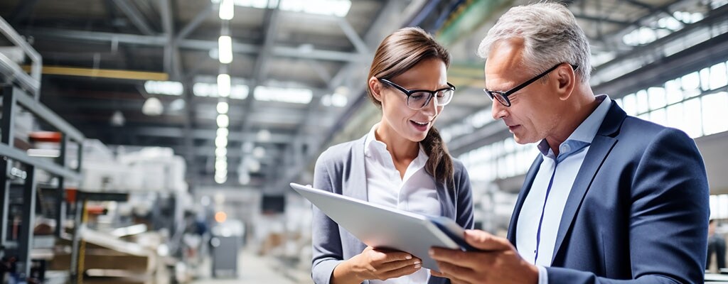 工程师们正在讨论可再生能源系统的供应计划。