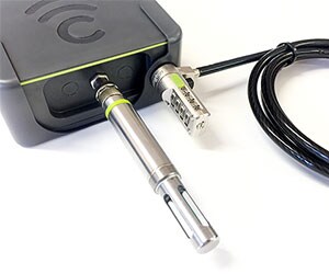 commonSENSE 环境监测设备的特写。