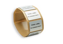 白色背景中的一卷面板标签