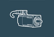 伺服电机的灰色和白色线图。