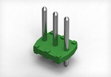 白色背景中的无罩接线端子