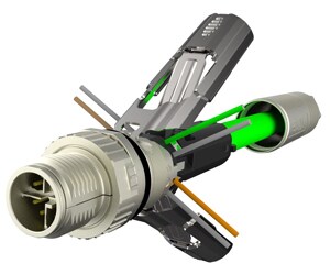 步骤 2 – 通过电缆管理器插接连接器前端