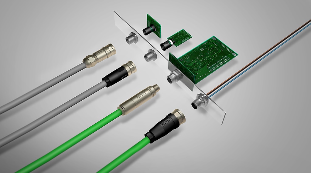 自动化设备中的 M8/M12 连接器