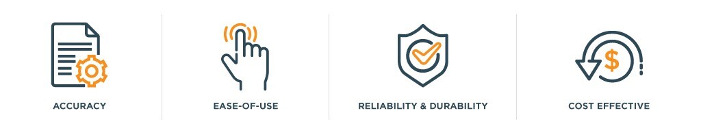 accuracy-ease-of-use-reliability-durability-cost-effective